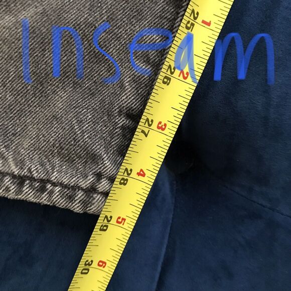 Levis Faded Black Stonewash 94 Baggy Button Fly Relaxed Fit Denim Jeans 29 - Picture 8 of 9